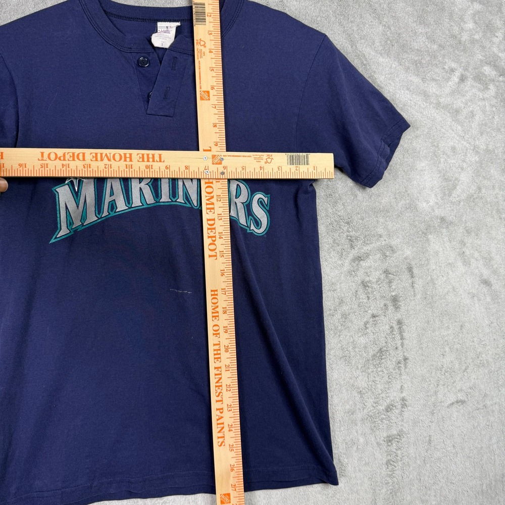 Seattle Mariners Shackleford 38 Baseball Henley T Shirt Navy Blue Size S - Picture 3 of 6